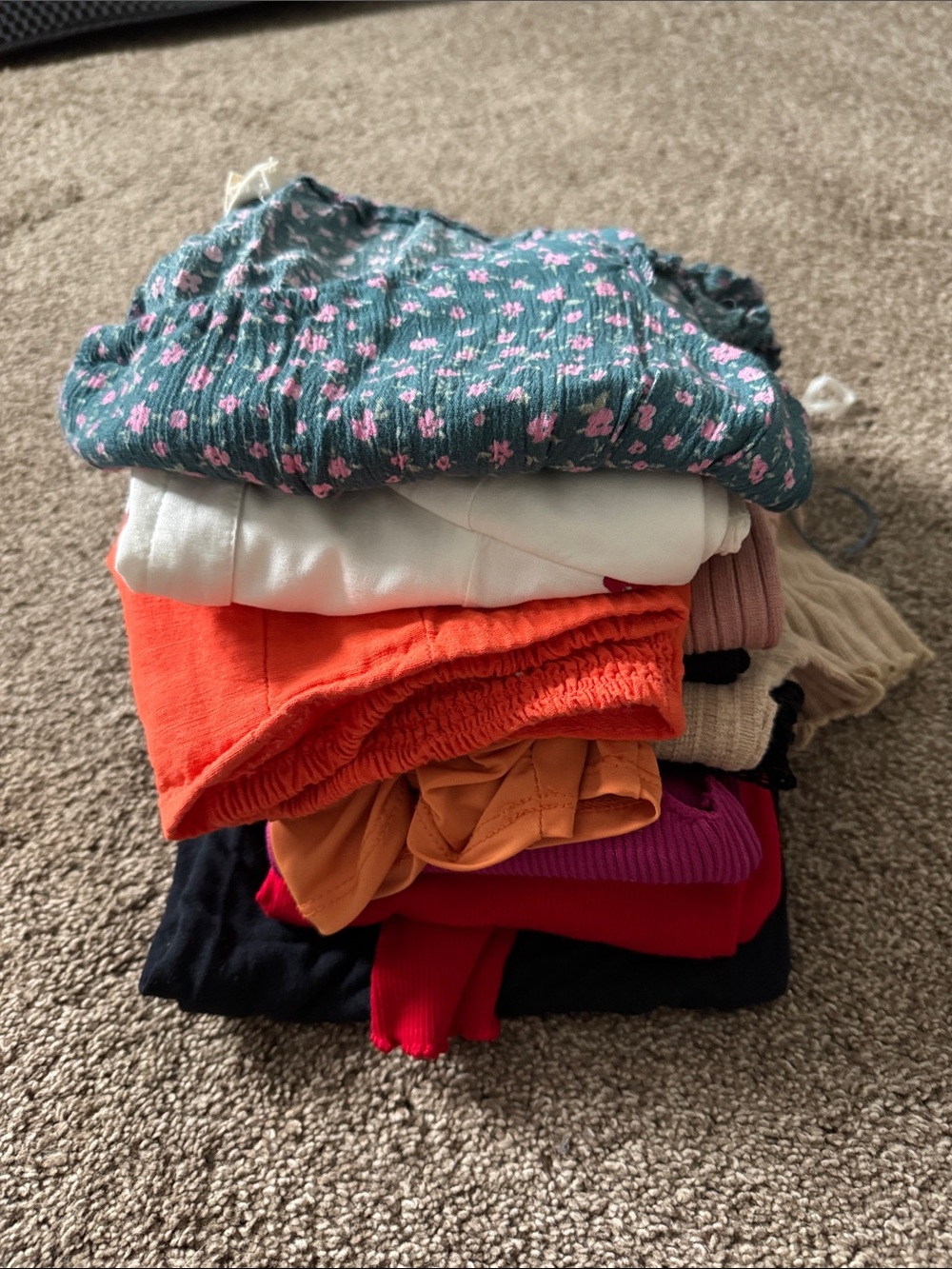 Mixed Women's Clothing Bundle - Floral Teal Top & Bright Pieces
